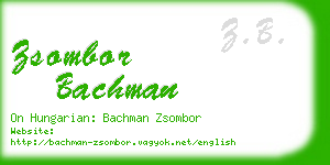 zsombor bachman business card